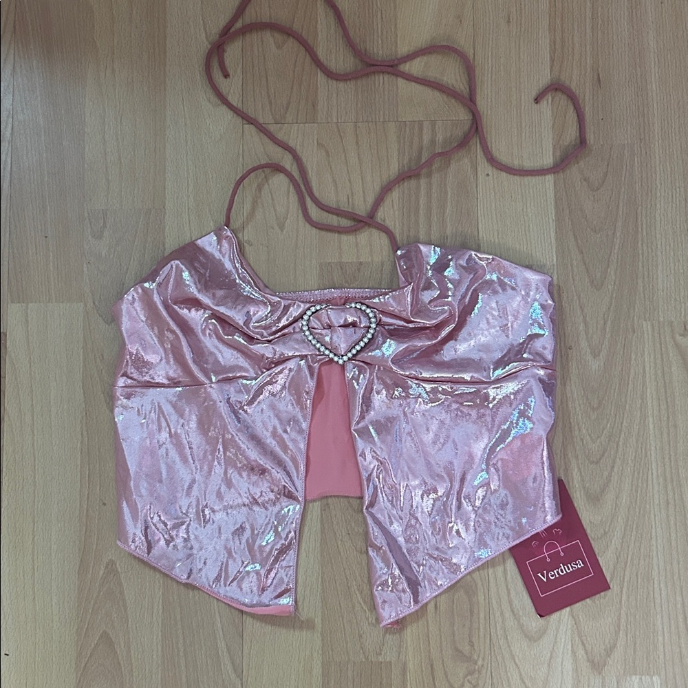 Pink Metallic Top